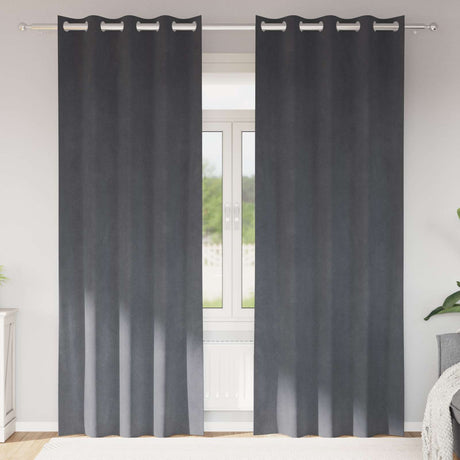 Vidaxl gordijnen 2 st lichtgrijs 140 x 260 cm fluweel