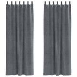 Vidaxl verduisterende gordijnen 2 pcs lichtgrijs 140 x 225 cm fluweel