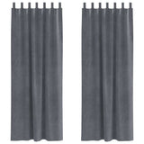 Vidaxl verduisterende gordijnen 2 pcs lichtgrijs 140 x 245 cm fluweel