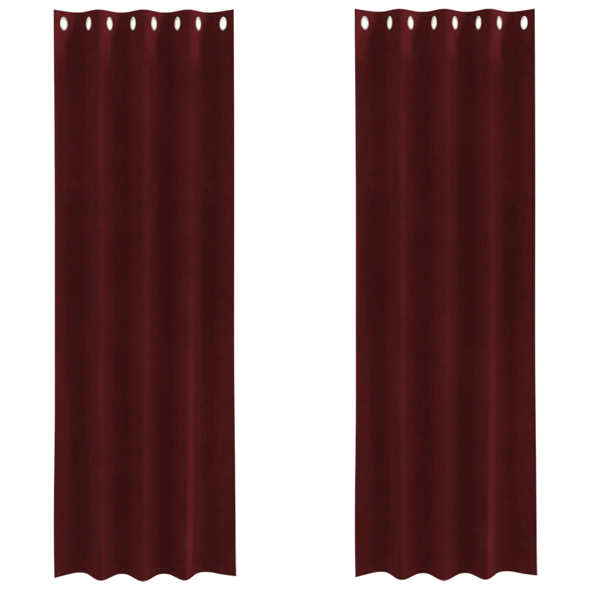 Vidaxl verduisterende gordijnen 2 pcs wijnrood 140 x 260 cm fluweel
