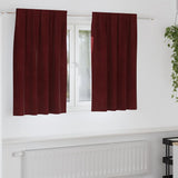 Vidaxl verduisterende gordijnen 2 pcs wijnrood 140 x 140 cm fluweel