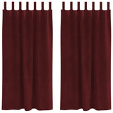 Vidaxl gordijnen 2 st wijnrood 140 x 175 cm fluweel