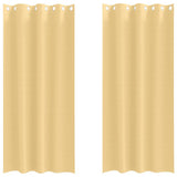Vidaxl zwart-out gordijnen met ringen 2 pcs beige 245 x 140 cm