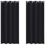 Vidaxl zwart-out gordijnen met ringen 2 pcs zwart 260 x 140 cm