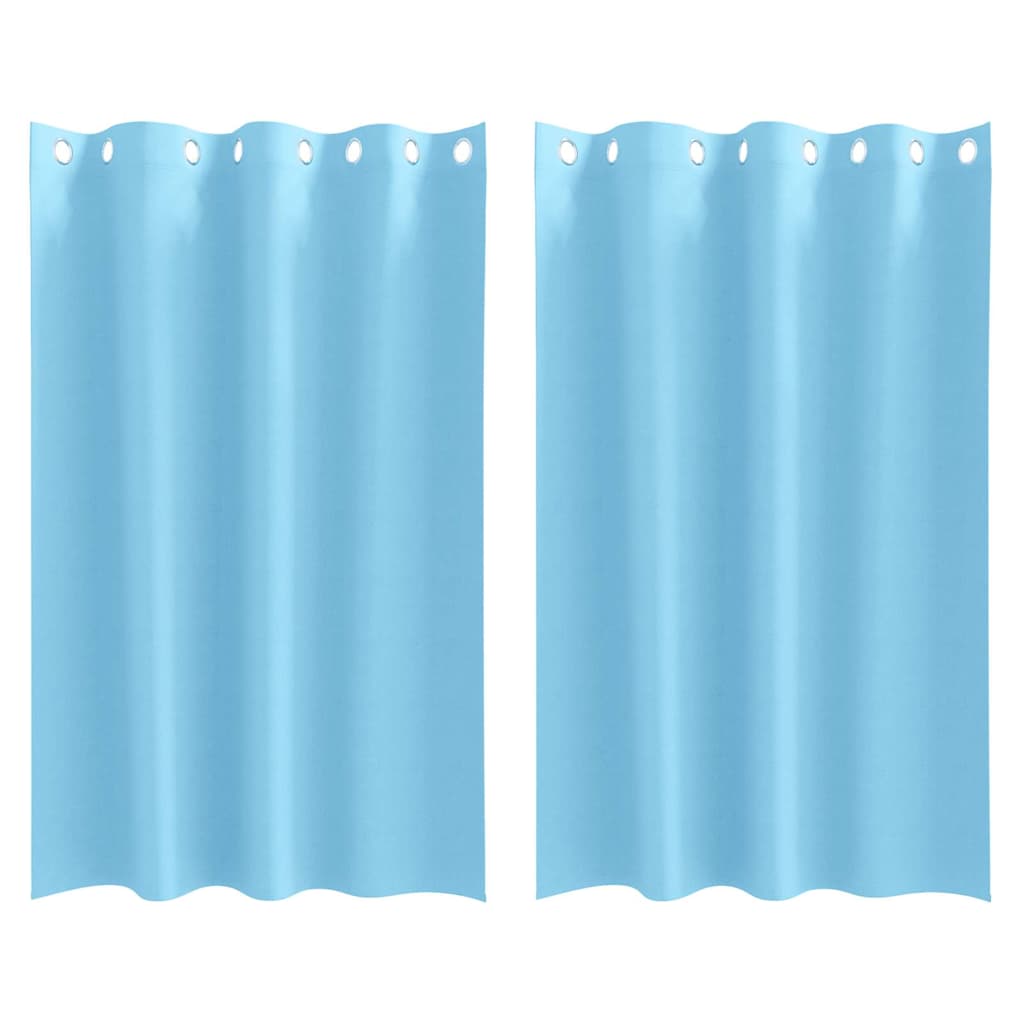 Vidaxl zwart-out gordijnen met ringen 2 pcs lichtblauw 175 x 140 cm