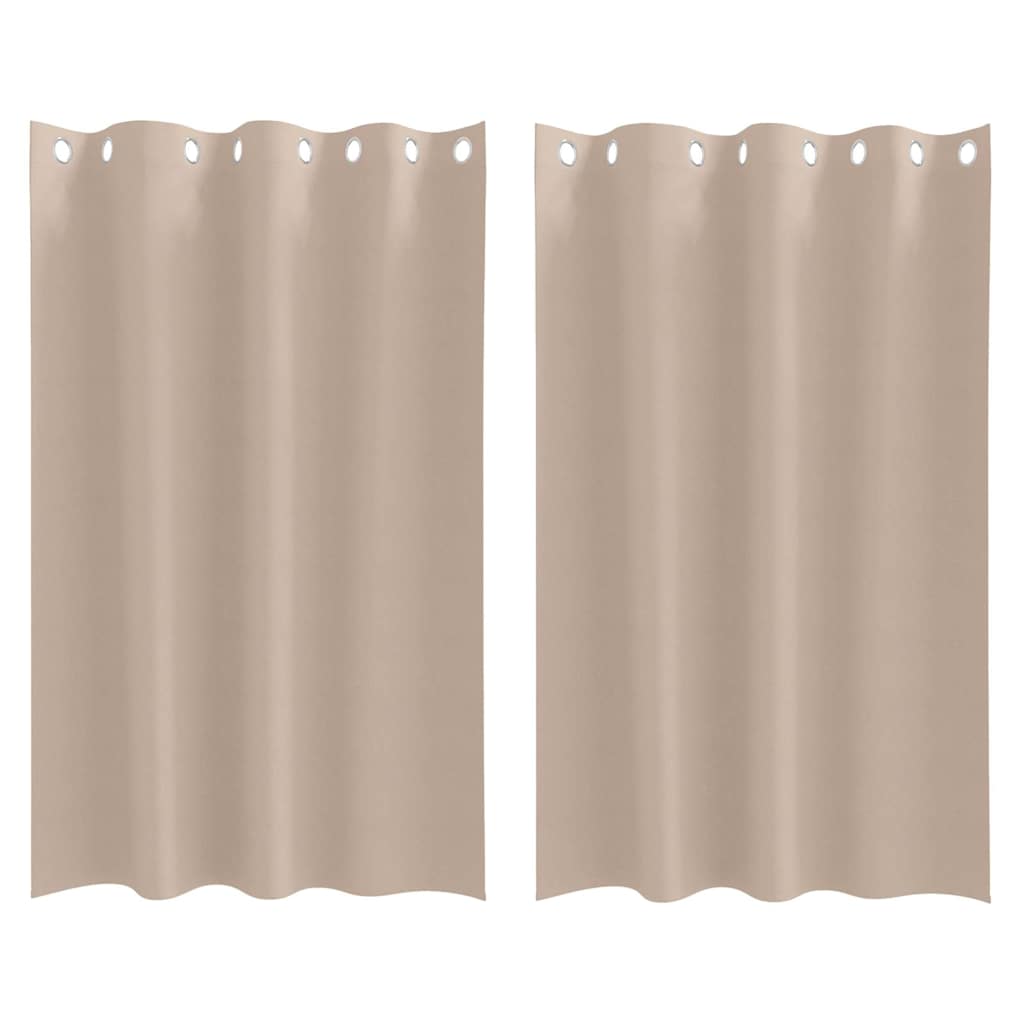 Vidaxl zwart-out gordijnen met ringen 2 pcs taupe 175 x 140 cm