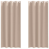 Vidaxl zwart-out gordijnen met ringen 2 pcs taupe 225 x 140 cm