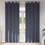 Vidaxl zwart-out gordijnen met ringen 2 pcs antraciet 225 x 140 cm