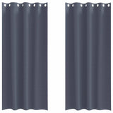 Vidaxl zwart-out gordijnen met ringen 2 pcs antraciet 225 x 140 cm