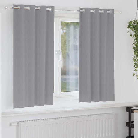 Vidaxl zwart-out gordijnen met ringen 2 pcs lichtgrijs 175 x 140 cm