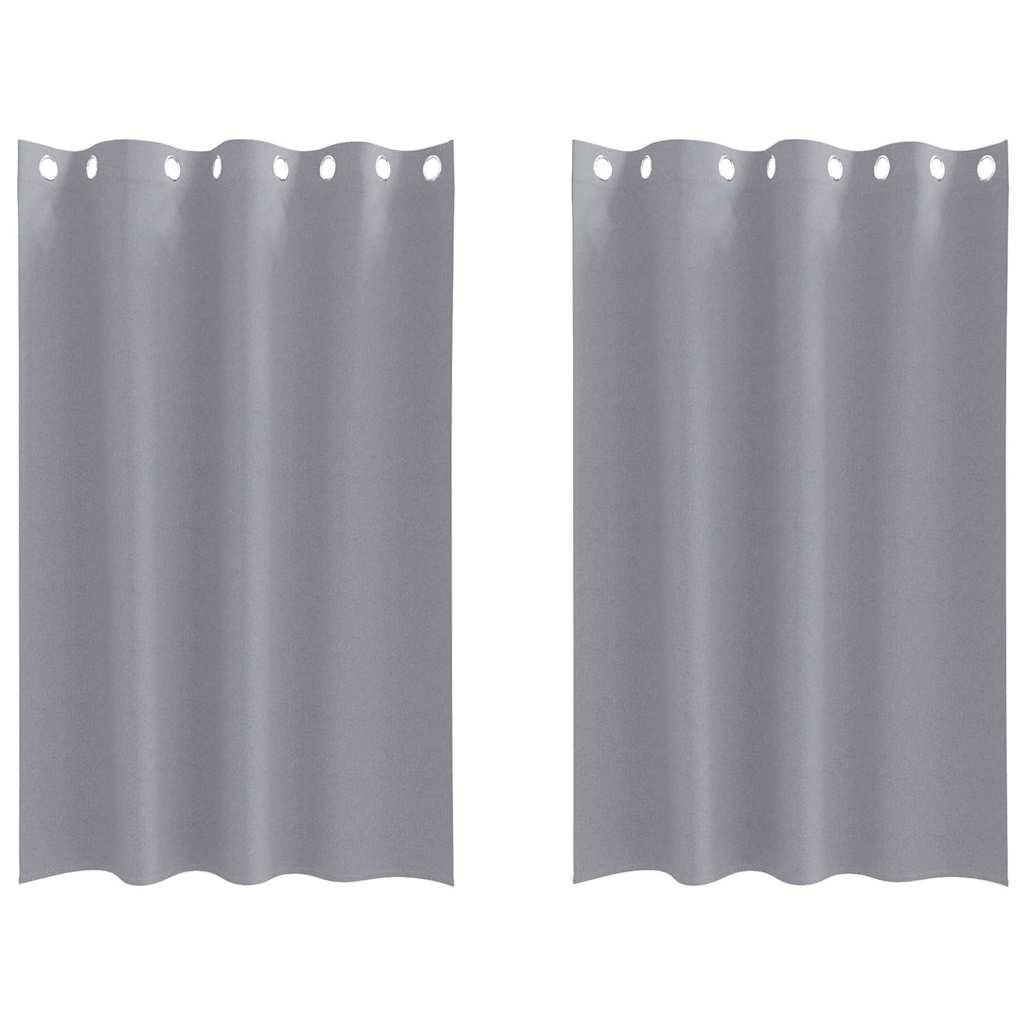 Vidaxl zwart-out gordijnen met ringen 2 pcs lichtgrijs 175 x 140 cm