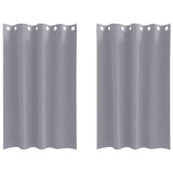 Vidaxl zwart-out gordijnen met ringen 2 pcs lichtgrijs 175 x 140 cm