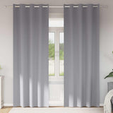 Vidaxl zwart-out gordijnen met ringen 2 pcs lichtgrijs 245 x 140 cm