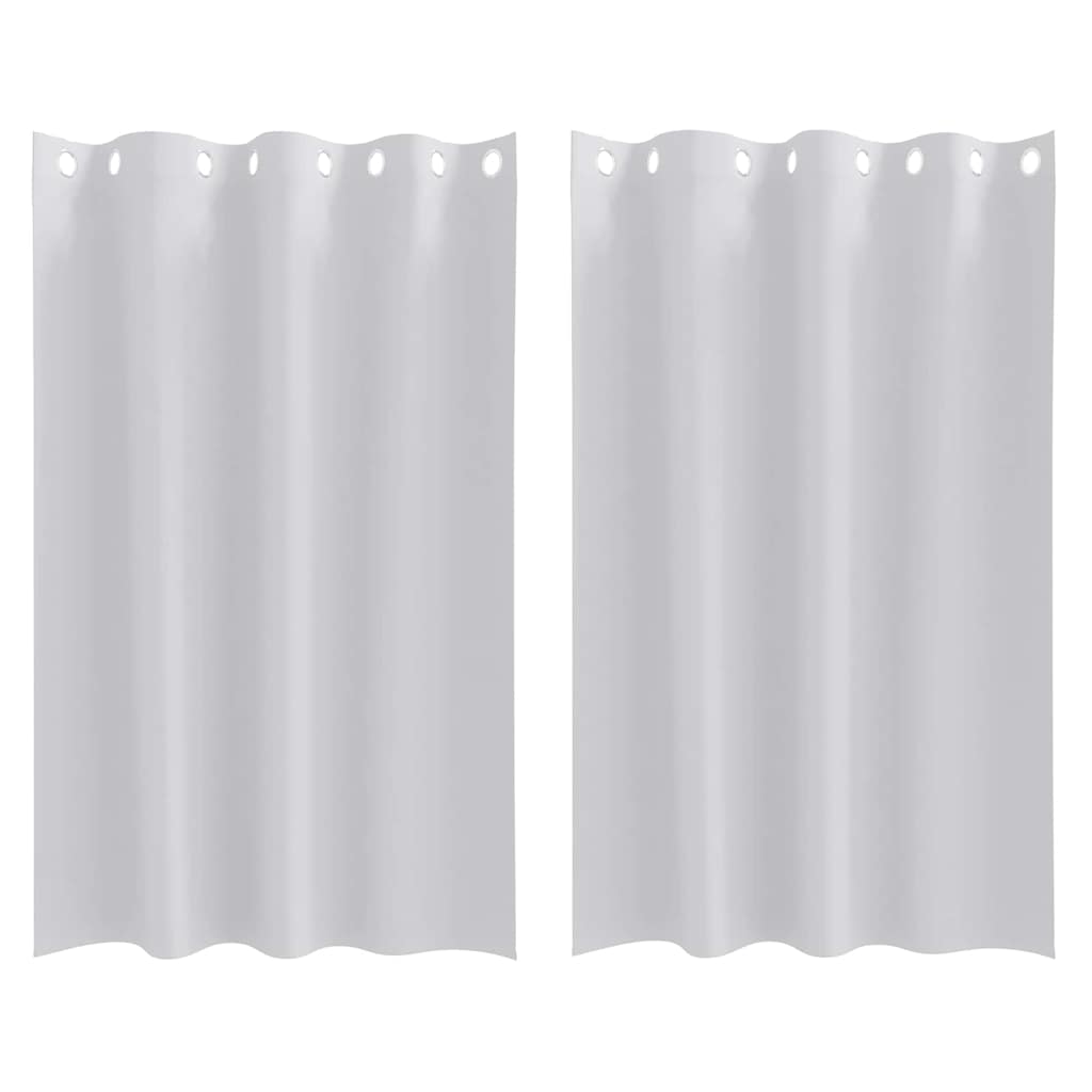 Vidaxl zwart-out gordijnen met ringen 2 pcs bleekgrijs 175 x 140 cm