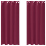 Vidaxl zwart-out gordijnen met ringen 2 pcs wijnrood 260 x 140 cm