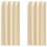 Vidaxl zwart-out gordijnen met ringen 2 pcs crème 245 x 140 cm