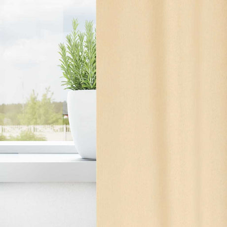 Vidaxl zwart-out gordijnen met ringen 2 pcs crème 260 x 140 cm