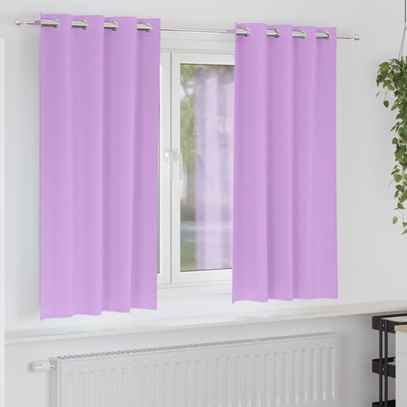 Vidaxl zwart-out gordijnen met ringen 2 pcs paars 175 x 140 cm