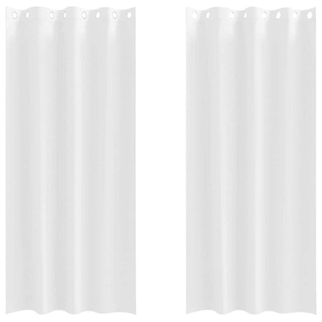 Vidaxl zwart-out gordijnen met ringen 2 pcs puur wit 245 x 140 cm