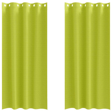 Vidaxl zwart-out gordijnen met ringen 2 pcs groen 260 x 140 cm