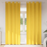 Vidaxl zwart-out gordijnen met ringen 2 pcs mosterdgeel 260 x 140 cm