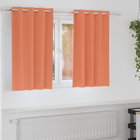 Vidaxl zwart-out gordijnen met ringen 2 st terracotta 140 x 140 cm