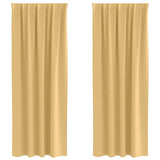Vidaxl zwart-out gordijnen met ringen 2 pcs beige 245 x 140 cm