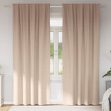 Vidaxl zwart-out gordijnen met ringen 2 pcs taupe 225 x 140 cm