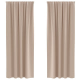 Vidaxl zwart-out gordijnen met ringen 2 pcs taupe 225 x 140 cm