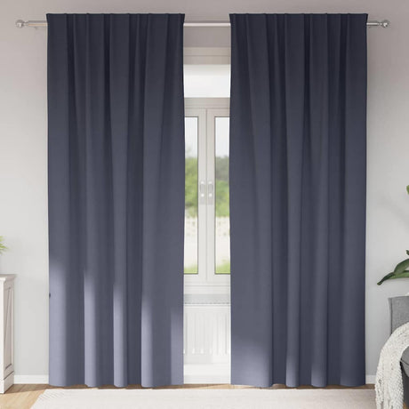 Vidaxl zwart-out gordijnen met ringen 2 pcs antraciet 225 x 140 cm