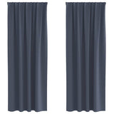 Vidaxl zwart-out gordijnen met ringen 2 pcs antraciet 225 x 140 cm