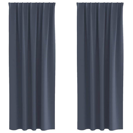 Vidaxl zwart-out gordijnen met ringen 2 pcs antraciet 260 x 140 cm