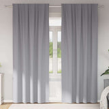 Vidaxl zwart-out gordijnen met ringen 2 pcs lichtgrijs 260 x 140 cm