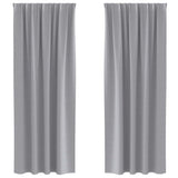 Vidaxl zwart-out gordijnen met ringen 2 pcs lichtgrijs 260 x 140 cm