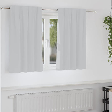 Vidaxl zwart-out gordijnen met ringen 2 st bleekgrijs 140 x 140 cm