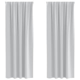 Vidaxl zwart-out gordijnen met ringen 2 pcs bleekgrijs 260 x 140 cm