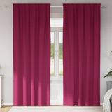 Vidaxl zwart-out gordijnen met ringen 2 pcs wijnrood 245 x 140 cm