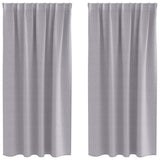 Vidaxl zwart-out gordijnen met ringen 2 pcs metaalgrijs 175 x 140 cm