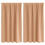 Vidaxl zwart-out gordijnen met ringen 2 pcs licht bruin 140 x 140 cm