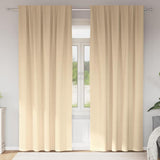 Vidaxl zwart-out gordijnen met ringen 2 pcs crème 245 x 140 cm
