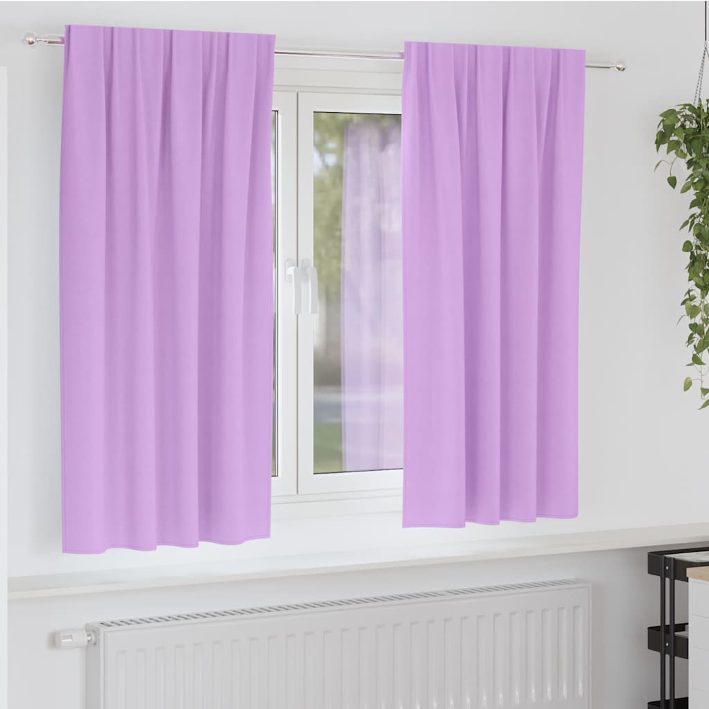 Vidaxl zwart-out gordijnen met ringen 2 pcs paars 175 x 140 cm
