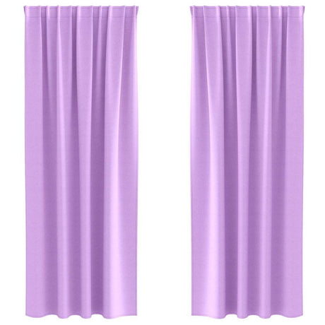 Vidaxl zwart-out gordijnen met ringen 2 pcs paars 260 x 140 cm