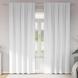 Vidaxl zwart-out gordijnen met ringen 2 pcs puur wit 225 x 140 cm