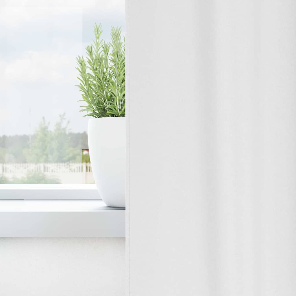 Vidaxl zwart-out gordijnen met ringen 2 pcs helder wit 260 x 140 cm
