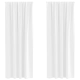Vidaxl zwart-out gordijnen met ringen 2 pcs helder wit 260 x 140 cm