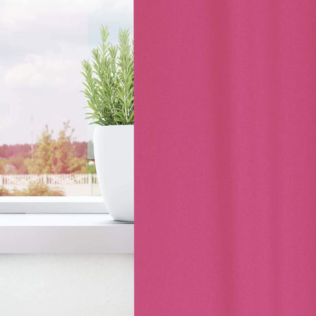 Vidaxl zwart-out gordijnen met ringen 2 pcs felroze 245 x 140 cm