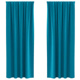 Vidaxl zwart-out gordijnen met ringen 2 pcs turquoise 260 x 140 cm