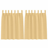 Vidaxl zwart-out gordijnen met ringen 2 pcs beige 140 x 140 cm