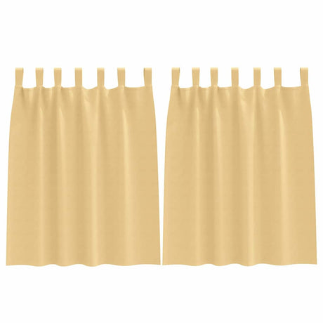 Vidaxl zwart-out gordijnen met ringen 2 pcs beige 140 x 140 cm