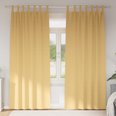 Vidaxl zwart-out gordijnen met ringen 2 pcs beige 225 x 140 cm